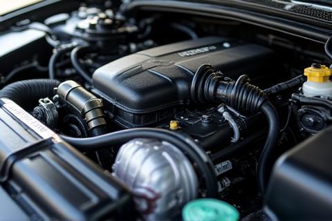 Sparkling clean engine bay after detailing