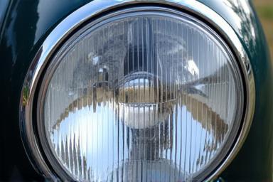 Restored clear car headlamp